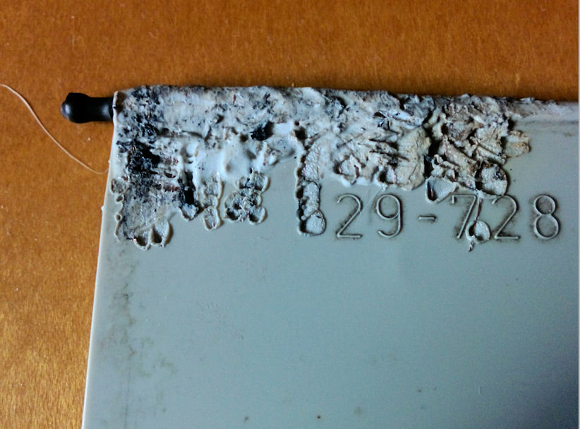detail of tab repair
