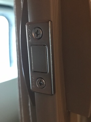 The magnetic side attaches to the door