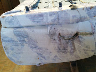 One can see in this pix how badly the sofa needed re-upholstering.